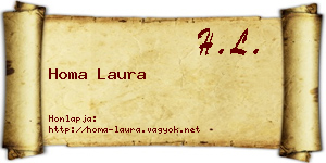 Homa Laura névjegykártya